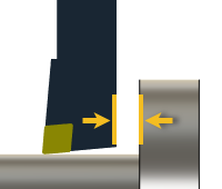 Machine undercuts selected so the groove is machined