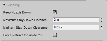 2d profile dialog linking tab - keep nozzle down