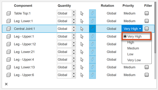 priority settings