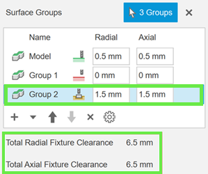 avoid/machine surfaces dialog section