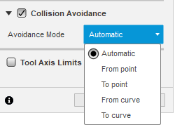 Collision avoidace direction options