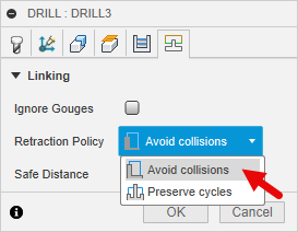 retraction policy to avoid collisions