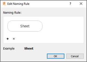 Edit naming rule dialog