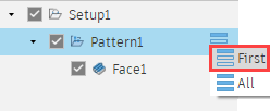 Selecting the first instance of a pattern