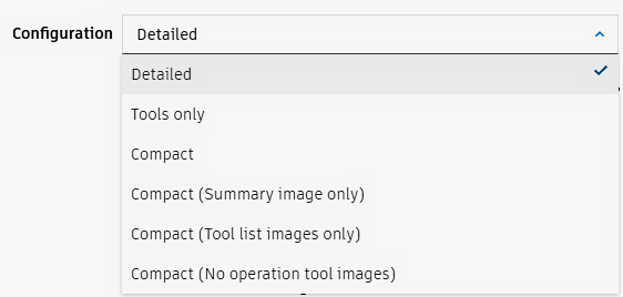 nc program setup sheet configuration