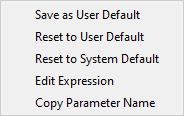 parameter defaults