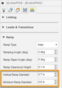 Ramp settings