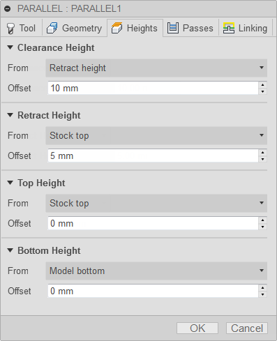 3d parallel finishing dialog heights tab