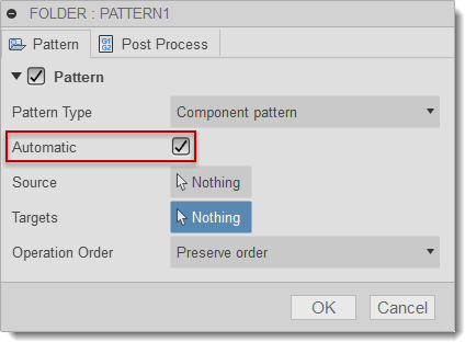 folder dialog pattern tab - automatic component