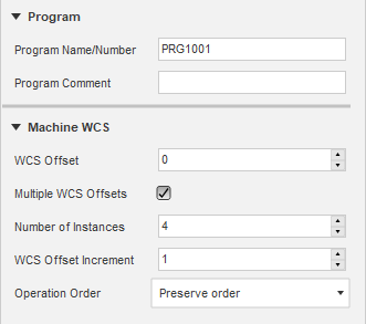 setup dialog - program group - multiple work offsets