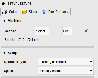 Setup Turning Machine