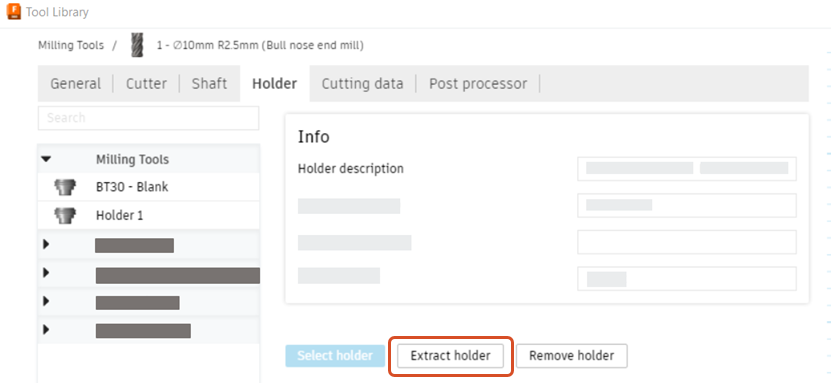 tool library - manage options