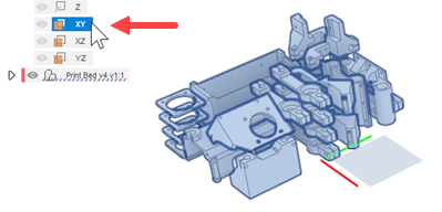 plane selection for 3D arrange