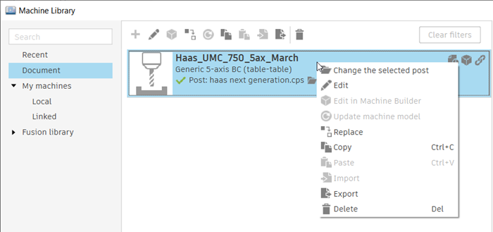 right-click menu