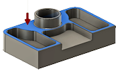 probe model face at user-selected point