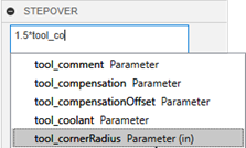 stepover expression - list of parameter names