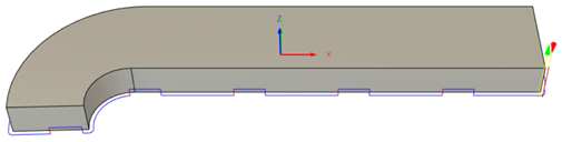 2D Contour strategy - toolpath with tabs