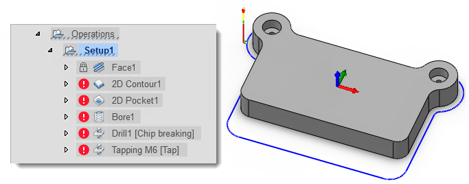 protected operation toolpath after model change