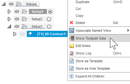 select view toolpath from browser