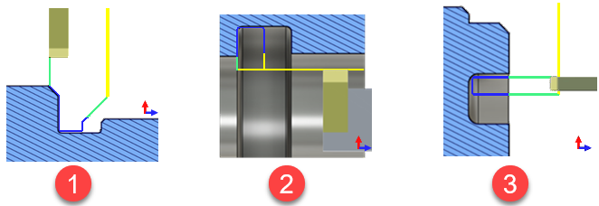 turning groove finishing - outside inside face grooving