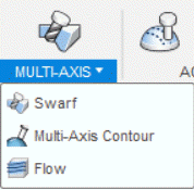 milling tab - multi-axis menu