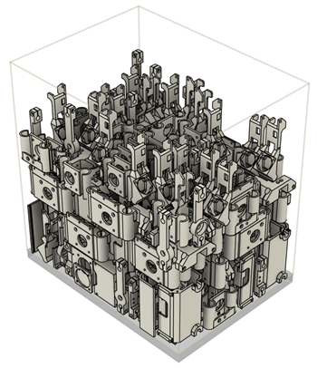 duplicated components arranged inside the printer