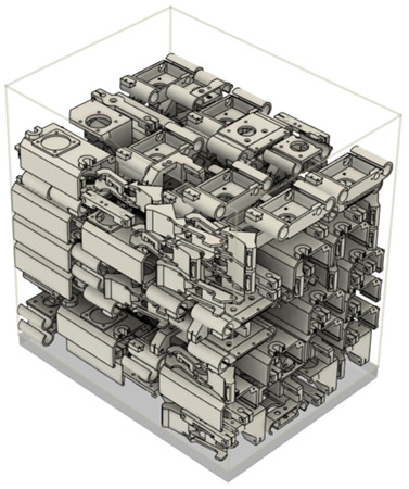 duplicated components arranged inside the printer