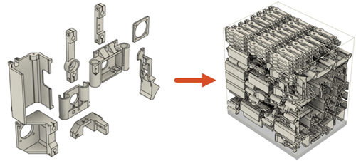 components unarranged and then duplicated and arranged in a printer