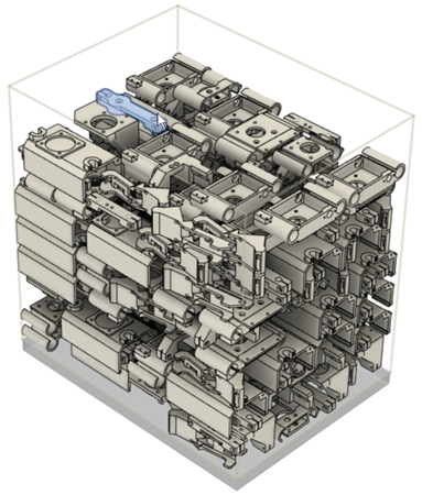 one component selected inside the printer