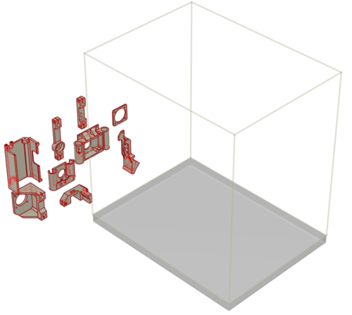 nine components positioned outside the printer