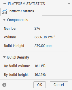 platform statistics dialog