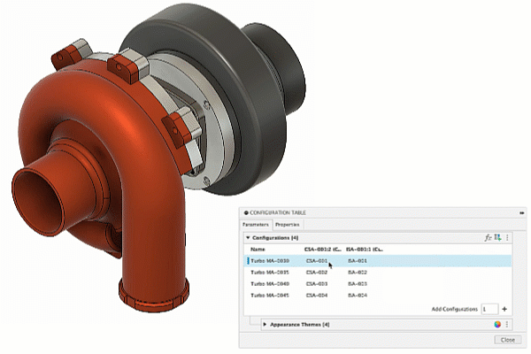 turbo configurable assembly animation