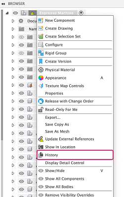 browser history button