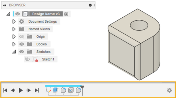 parametric modeling mode example