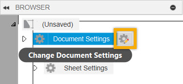 browser - document settings