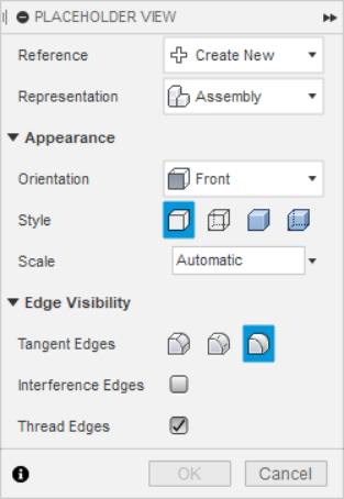 drawing view dialog