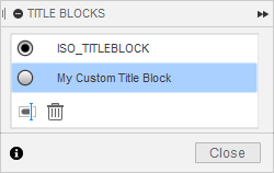 title blocks dialog