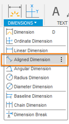 aligned dimension
