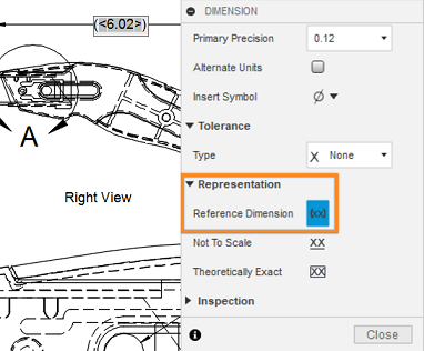 reference dimension