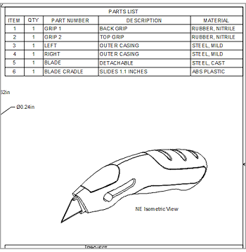 parts list