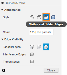 display hidden lines