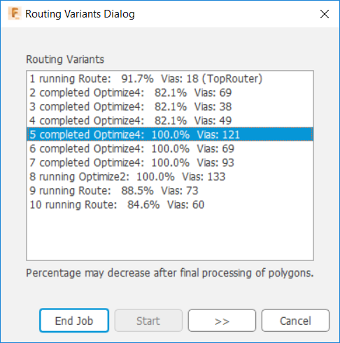 Autorouter variants