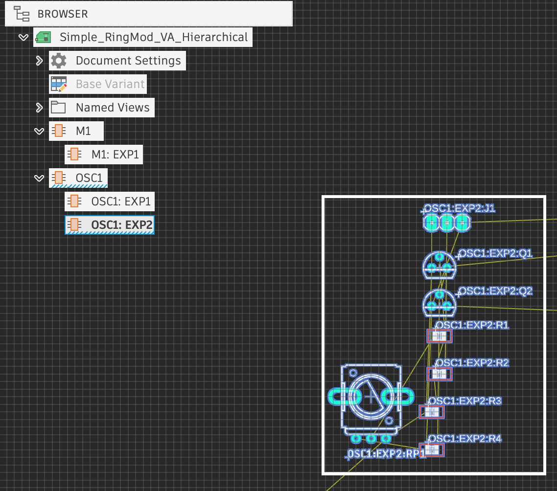 Browser highlighting in 2D PCB