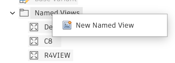 Named view context menu
