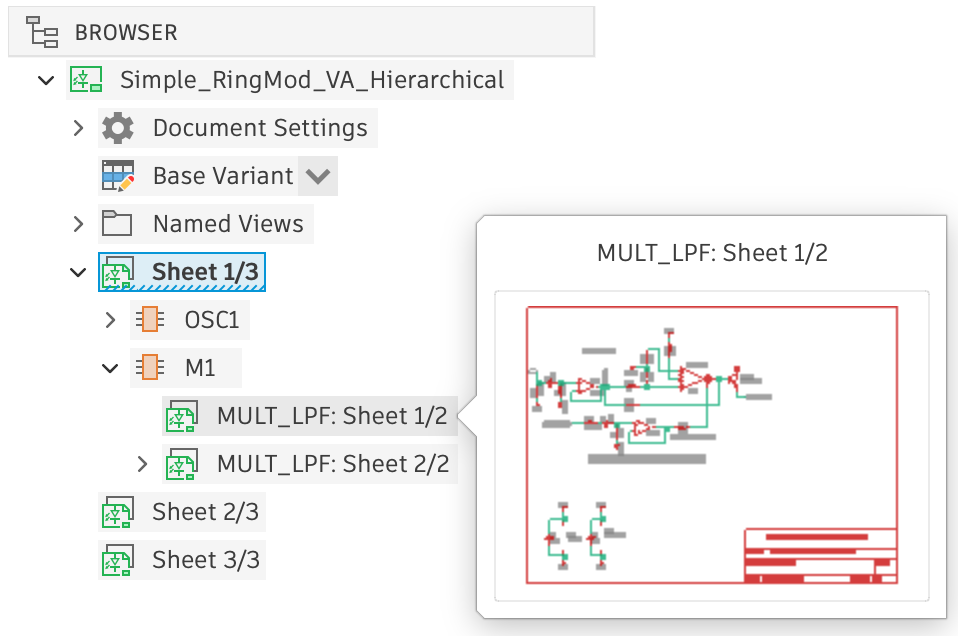 Browser sheet preview