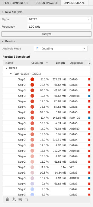 coupling analysis ui image