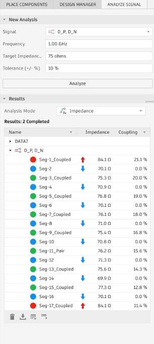 impedance analysis ui image