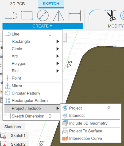 3D PCB Sketch Project