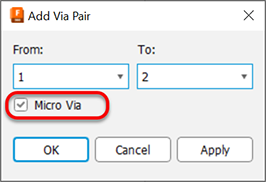 Add micro via