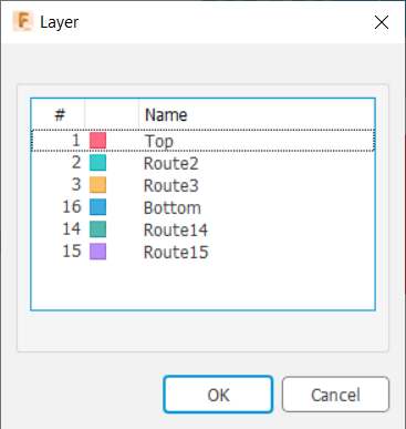 Layer dialog